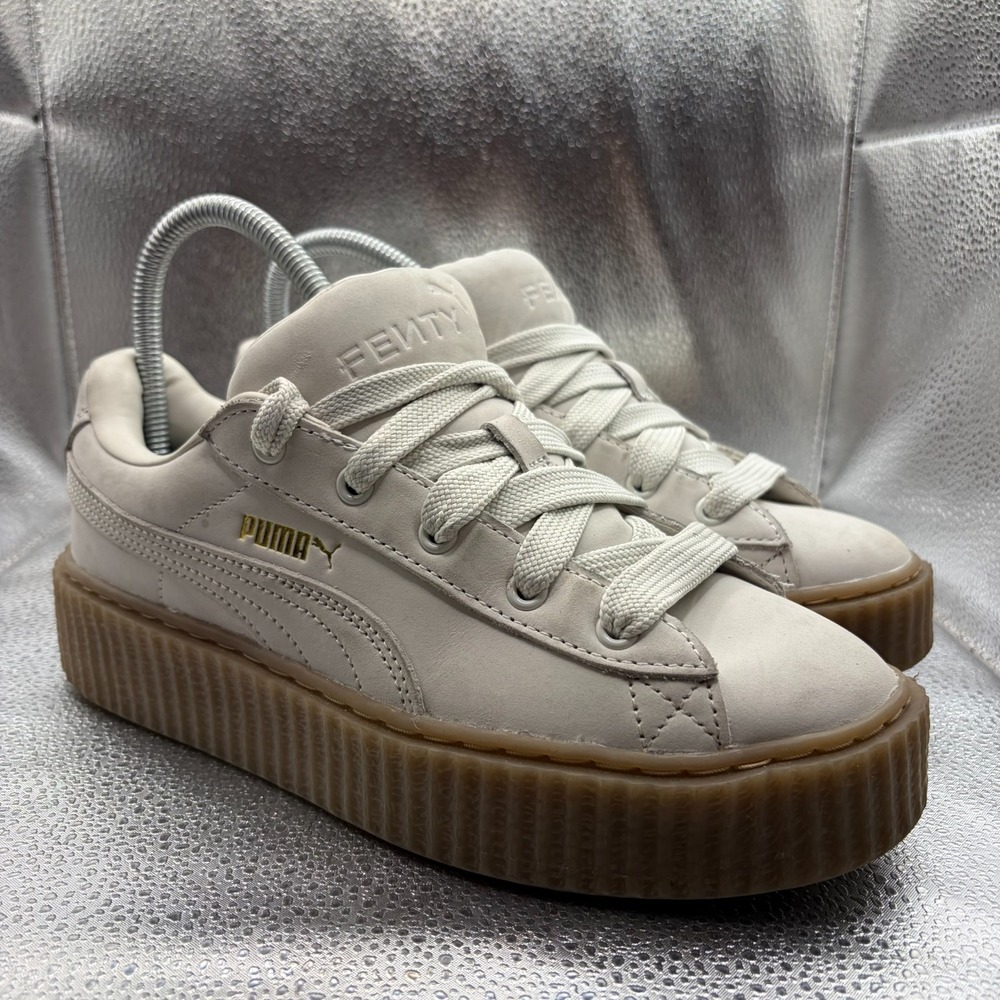 Size 8 Fenty x Puma Creeper Phatty Warm White Gum Womens Sneakers 399865-03